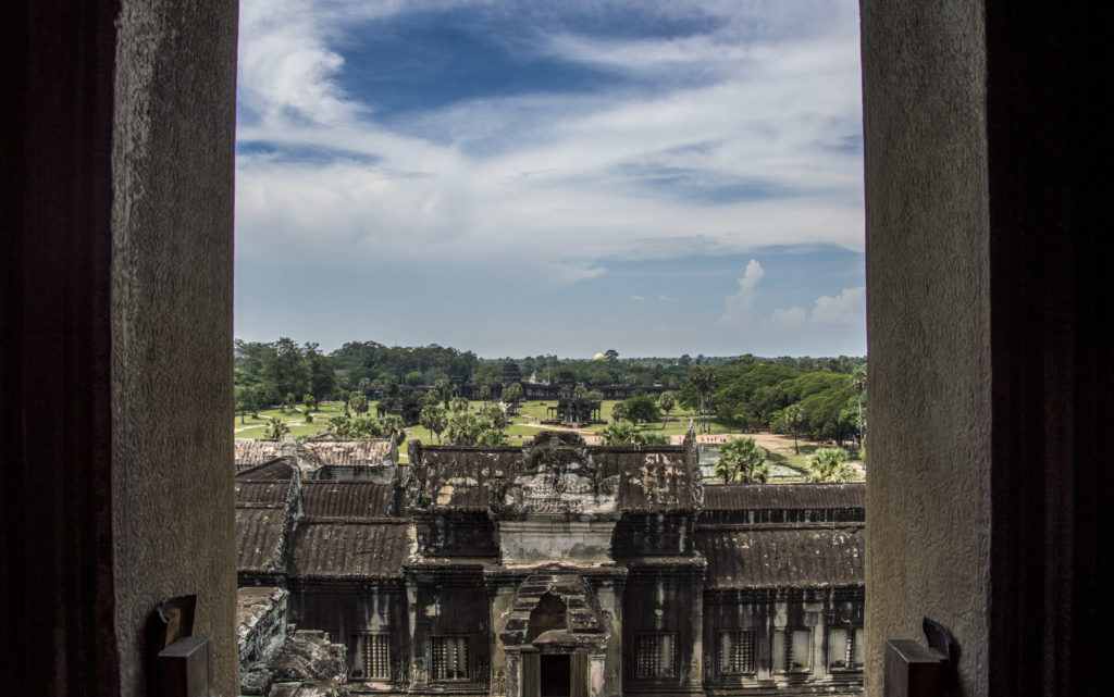 view from inside angkor wat