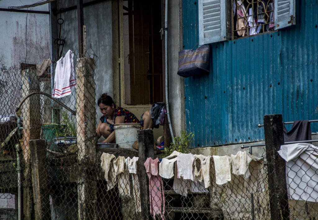 woman in Mekong Delta doing household