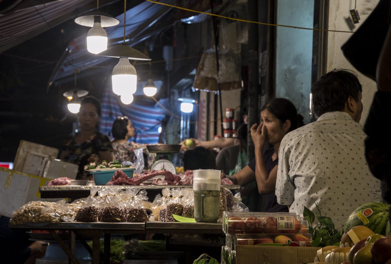 Hanoi Market stands